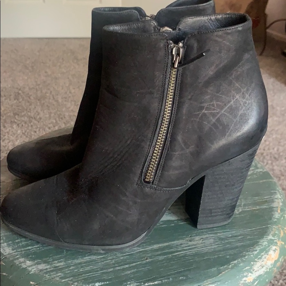 Michael Kors Leather Double Zip Booties.